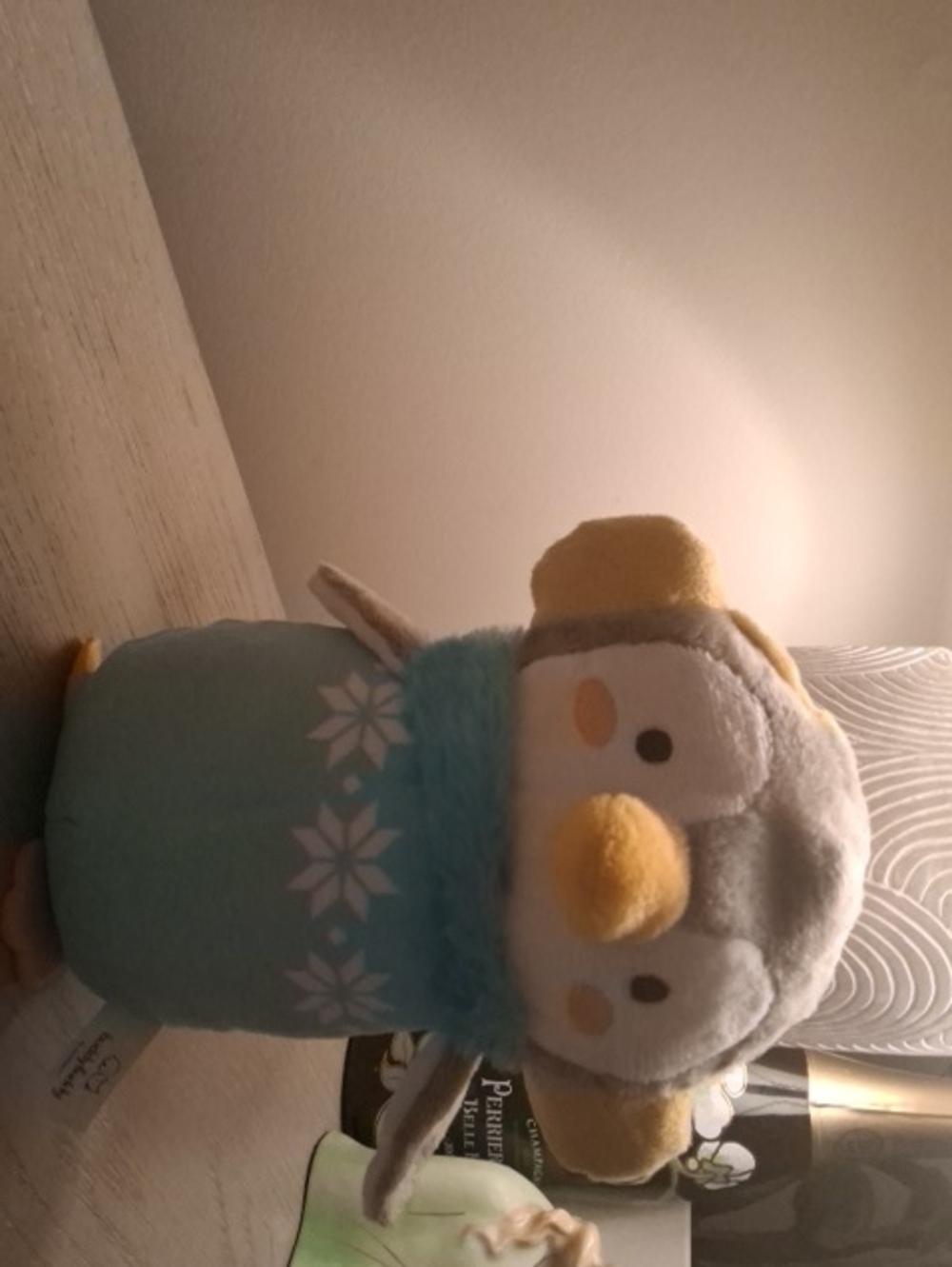 Plush Penguin Bird Toy - Light Blue Cozy Snowflake Design